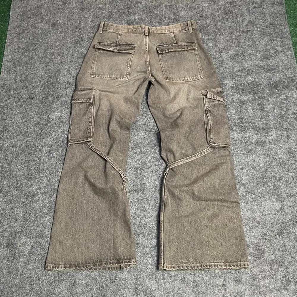 Zara Straight Leg Cargo Jeans in Faded Gray - Picture 8 of 8